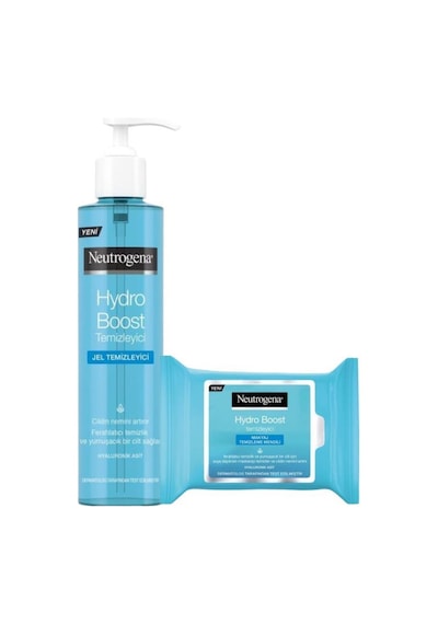 Neutrogena Hydro Boost Water Jel Yüz Temizleyici 200ml+neutrogena Hydro Boost Makyaj Temizleme Mendili