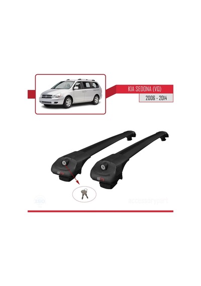 Kia Sedona Vq 2006-2014 Arası İle Uyumlu Ace-1 Ara Atkı Tavan Barı Siyah