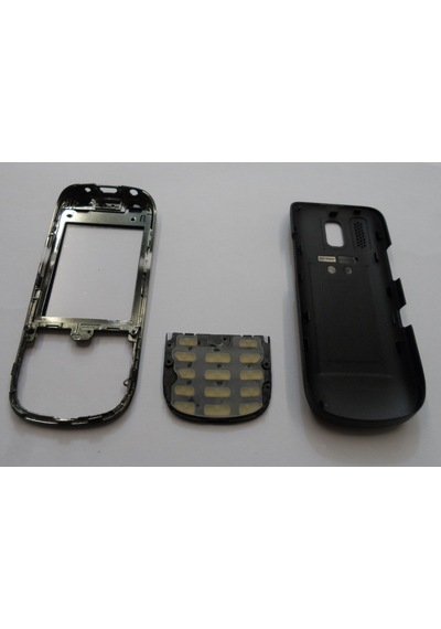 Nokia Asha 202 Kapak Siyah + Tuş Takımı Arka Kapak Ön Kapak