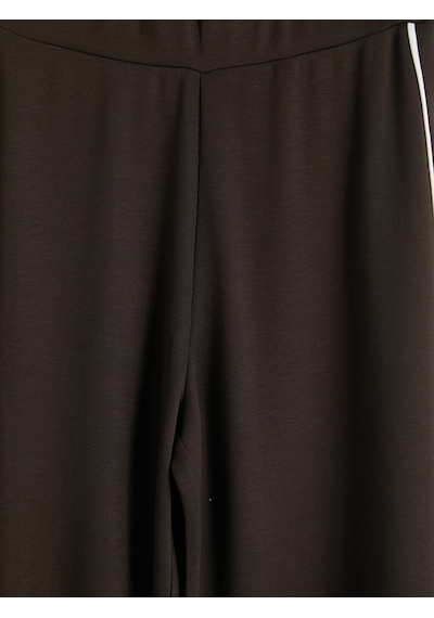 Lcw Modest Kahverengi Şeritli Soft Touch Kadın Eşofman Altı