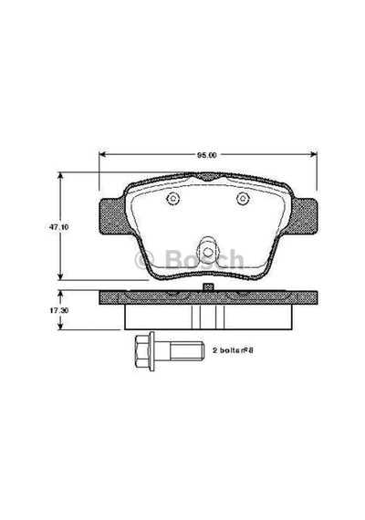BOSCH 986494099 Fren Balatası Arka 207 06- 307 00- / C4 04- Küçük Tıp