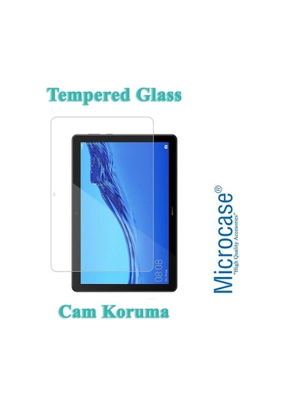 Huawei Uyumlu Mediapad T5 10.1 Inch Silikon Kılıf Siyah+Ekran Koruma-Seç