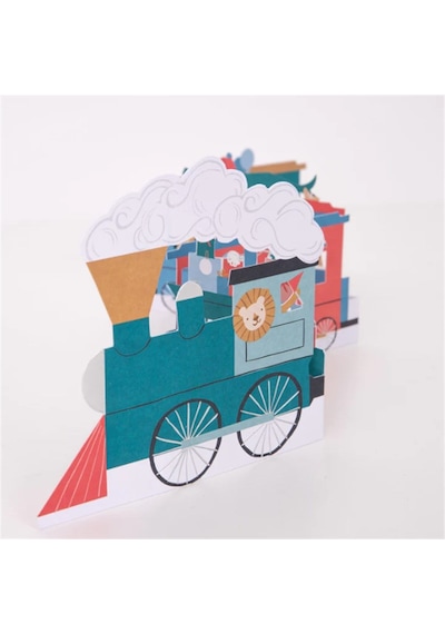 Meri Meri - Birthday Train Concertina Card - Doğum Günü Treni Tebrik Kartı
