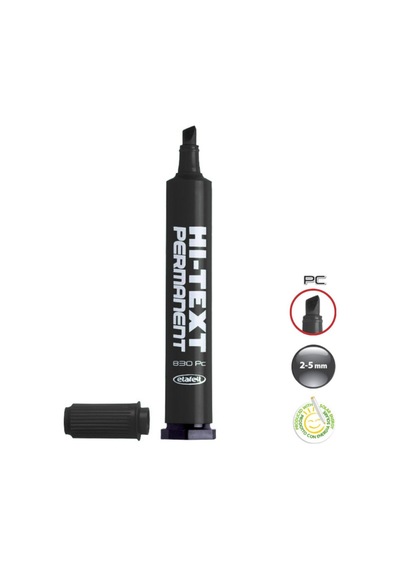 Hi-text 830pc Yan Kesik Uç Permanent Marker 2-5 Mm Siyah Diğer