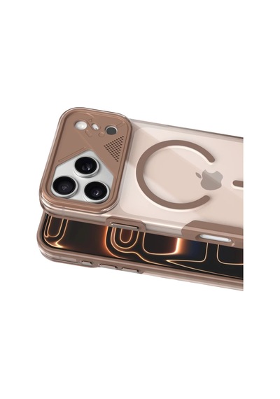 Apple iPhone Uyumlu 17 Pro Max Zinko Magsafe Kapak - Çöl Titanyum