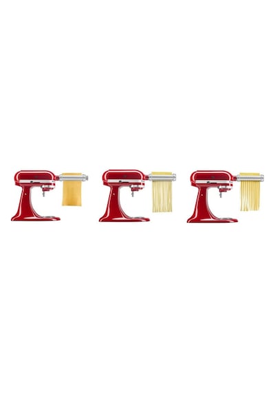 KitchenAid Uyumlu 3 Parçalı Makarna Silindiri ve Kesme Aksesuarı-5KSMPRA