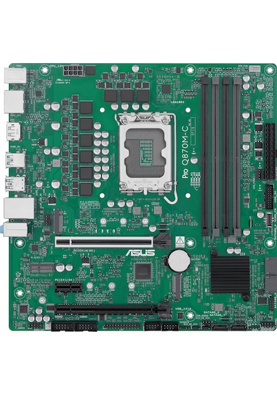 Asus Pro Q870m-c-csm Ddr5 6400mhz Oc M.2 Hdmı/dp/usb-c Pcıe 4.0 1851p Matx Anakart