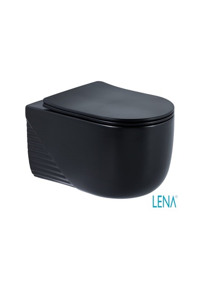 Lena Asma Klozet Kapak Dahil Et-h5110ms Mat Siyah Siyah