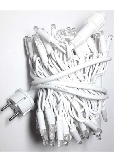Yılbaşı Led Işık İp Led 10 Mt Beyaz + Günışığı Parıltılı Dış Mekan Ip65 Eklenebilir 220v Beyaz