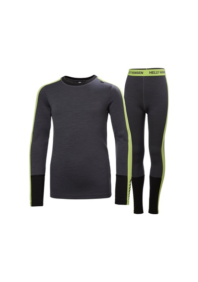Helly Hansen Jr Lıfa Merıno Mıdweıght Termal İçlik Takım Gri