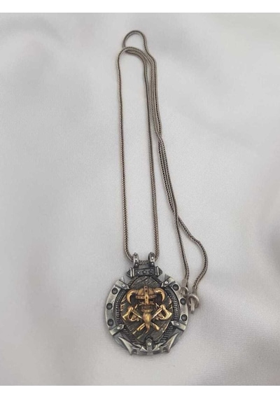 Vog Vikings Savaşçısı Gotik Tasarım İşlemeli 925 Ayar Gümüş Sevgiliye,babaya,arkadaşa Kolye