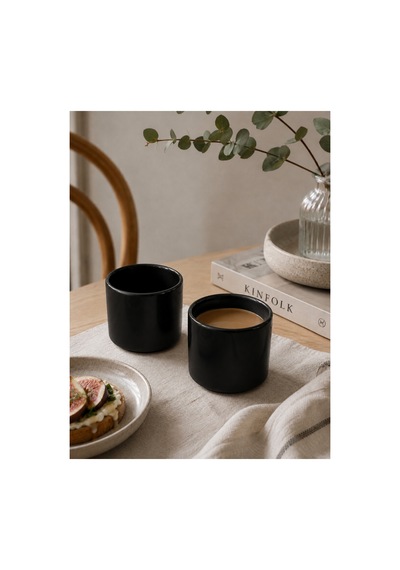 2'li Set Siyah Seramik Kupa 175 Ml Minimal Kahve Kupası Çay Fincanı Espresso Ve Türk Kahvesi Bardağı Siyah - 915616777 Siyah 2'li Set Siyah Seramik Kupa 175 Ml Minimal Kahve Kupası Çay Fincanı Espresso Ve Türk Kahvesi Bardağı Siyah - 915616777 Siyah