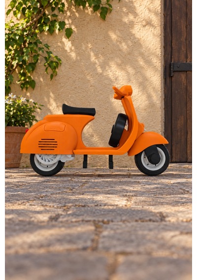 Motor Tasarımlı Dekoratif Duvar Anahtarlığı - İtalyan Scooter Figürlü 2 Askılı Duvar Dekoru Ve Anahtar Tutucu Turuncu