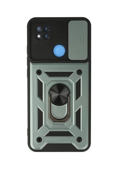 Xiaomi Redmi 9c Uyumlu Kılıf Pars Lens Yüzüklü Silikon - Yeşil