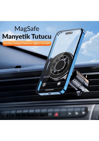 Magsafe Uyumlu Manyetik Araç İçi Telefon Tutucu 2 Mixed