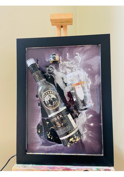 Led Işıklı Epoksi Tablo Beylerbeyi Rakı Şık Tasarım