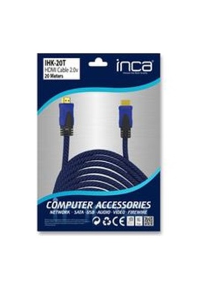 Inca Ihk-20t 2.0 20mt Altın Uç Hdmı Kablo 18 Gbps 4k& 2k & Full Hd