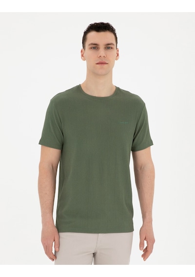 Pierre Cardin Erkek Haki Tişört 50288914-vr027 Haki