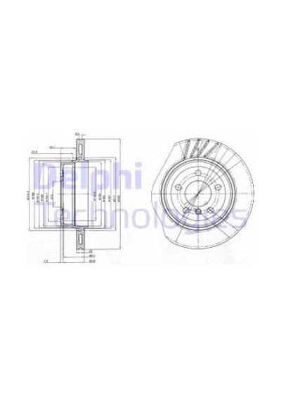 DELPHI BG3943 EL FREN DİSK ARKA BMW X3 E83 04-11 HAVALI 320mm