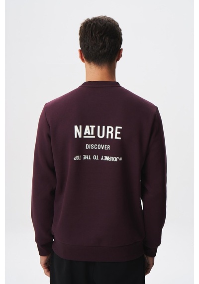 AR-MA Arma Baskılı Yazılı Regular Fit Şardonlu Erkek Bisiklet Yaka Sweatshirt K28124602901 Bordo AR-MA Arma Baskılı Yazılı Regular Fit Şardonlu Erkek Bisiklet Yaka Sweatshirt K28124602901 Bordo