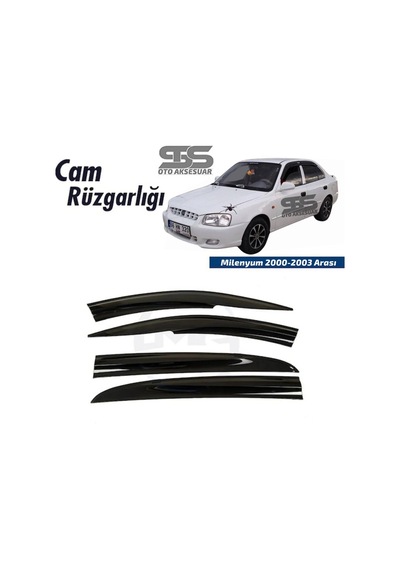 Cam Rüzgarlığı Hyundai Milenyum 2000-2003 Arası Mügen Tip Piano Blackk