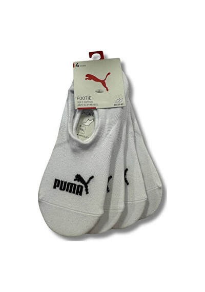 Puma High Cut Footie Çorap 4 Çift 93836802 Beyaz