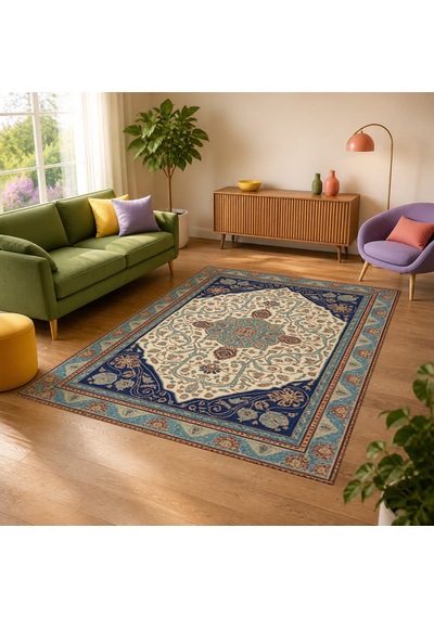 Kartela Halı Sola Halı Jüt Taban Dokuma Halı - 120 X 180 Cm Çok Renkli