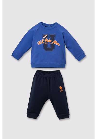 U.S. Polo Assn. Erkek Bebek Baskılı Mavi Uzun Kol Pijama Takım Usb3165-c-v1 Usb3165-c-v1