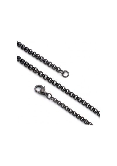 Beycen Aksesuar Forse Erkek Çelik Kolye 4mm 55cm Siyah 3902eck046 Çok Renkli