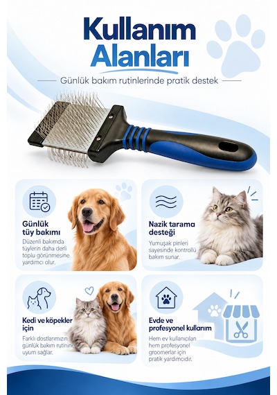 Showtech Twin-flex Esnek Pedli Köpekler İçin Çift Taraflı Fırça Small