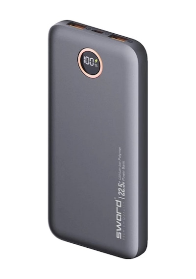 Sword 10f53 22.5w 10000 Mah Gri Usb Kablolu Hızlı Şarj Powerbank Qc3.0 Gri