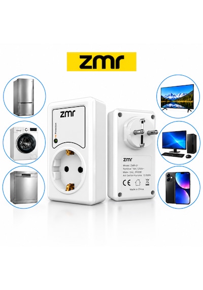 Zmr Yüksek Voltaj Korumalı & Çocuk Korumalı Tekli Akım Korumalı Priz Zmr-385