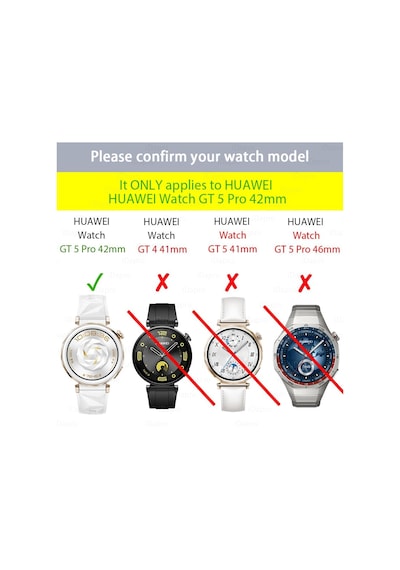 Huawei Watch Gt 5 Pro 42mm Kolay Uygulama Aparatlı Cam Ekran Koruyucu 01 46mm Değildir