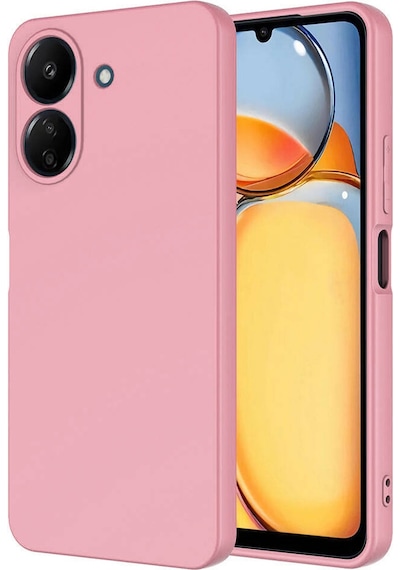 Forzacase Xiaomi Redmi 13c İle Uyumlu Liquid Serisi İçi Kadife Lansman Silikon Kılıf Pembe