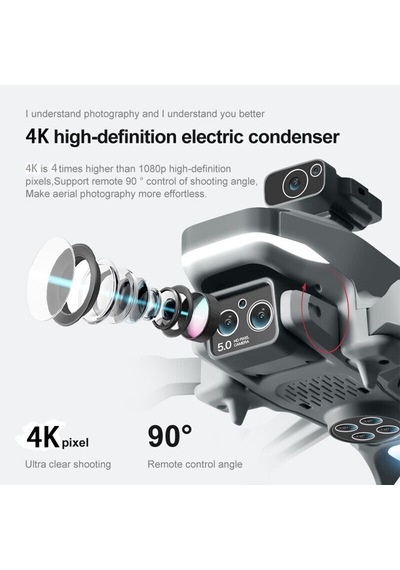 Özel Seri Elektronik Fotoğraf Hobi Aracı 4drc M2s Drone Gps 4k Hd Çift Kamera 3 Batarya