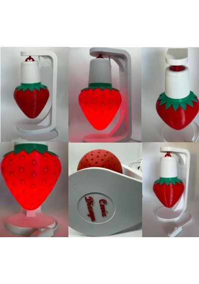 Frulamp Çilek Temalı Abajur Gece Lambası Masa Tipi