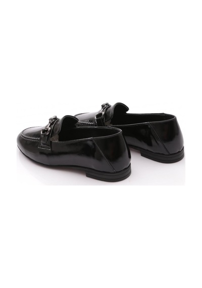 Dgn 616 Kadın Loafer Ayakkabı Siyah Rugan