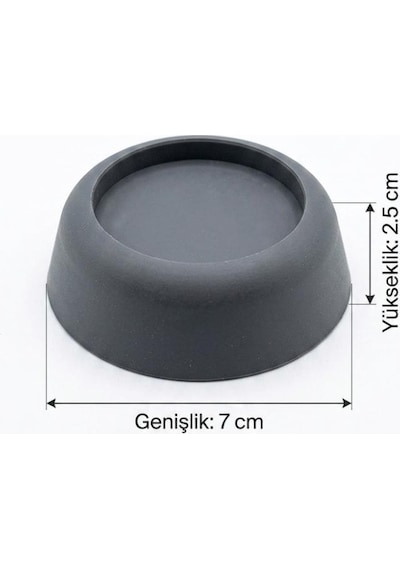 Kaymaz Titreşim Engelleyici Ayak Takımı Çamaşır Makinesi Ve Beyaz Eşya - 4 Adet Gri
