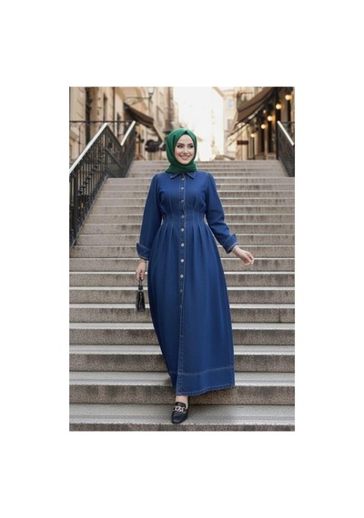 Hb Harma Time Butik Kadın Beli Büzgülü Düğmeli Koyu Kot Mavi Elbise Koyu Mavi Koyu Mavi Hb Harma Time Butik Kadın Beli Büzgülü Düğmeli Koyu Kot Mavi Elbise Koyu Mavi Koyu Mavi