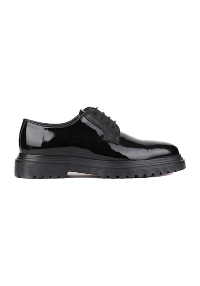 Shoetyle - Siyah Rugan Deri Bağcıklı Erkek Klasik Ayakkabı 250-2013-780-siyah Siyah
