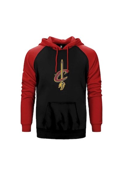 Clevaland Cavaliars Sword Kırmızı Renk Reglan Kol Kapşonlu Sweatshirt Kırmızı