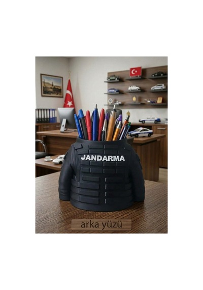 Jandarma Yeleği Tasarım Kalemlik Siyah - 935158829 Siyah