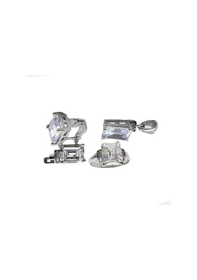 Zirkon Taşlı 925 Ayar Gümüş Kadın Set Takım