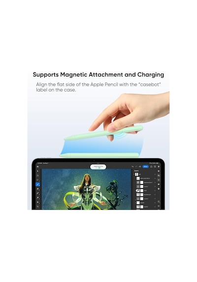 Apple Uyumlu iPad Pencil Pro & 2 Nesil İçin Koruyucu Esnek Silikon Kılıf Kalem Değildir