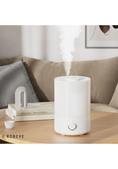 Robeve Rbh-02 Ultrasonik Hava Nemlendirici Aroma Difüzörü 4 Litre Buhar Makinesi 4l Nemlendirici - Otomatik Kapanma S
