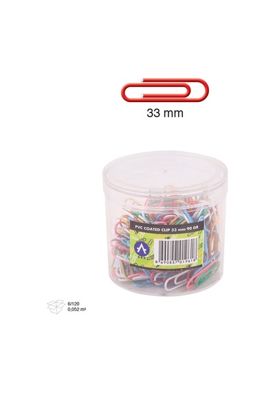 Ark Pvc Kaplı Karışık Renkli Ataş 33 Mm 90 Gr 1 Adet