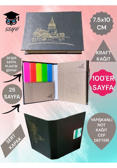 Yapışkanlı Not Kağıdı Cep Defteri Model Post-it Defteri Yapışkanlı Kağıt Seti Büyükdinozor
