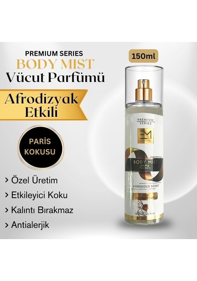Kadın Body Mist Vücut Parfümü - Premium Seri Paris Kokusu Afrodizyak Etkili Vücut Spreyi