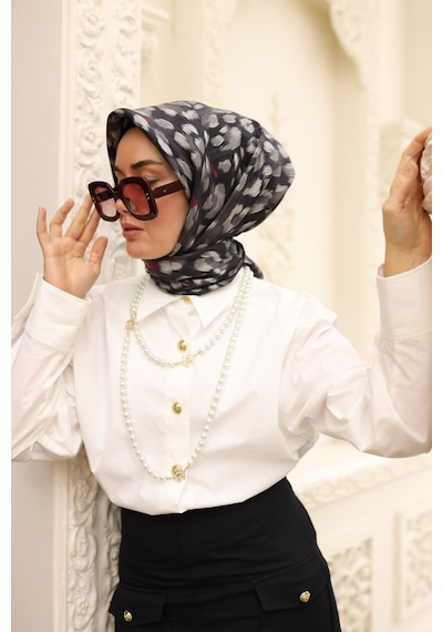 Silk Home Twill İpek Eşarp 11451-35 Füme