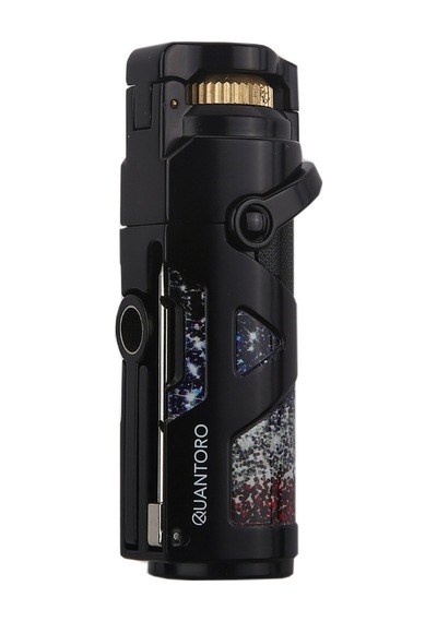 Quantoro Tek Torch Pürmüz Delicili/iğneli Siyah Metal Puro Çakmağı - Trz1181